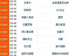 欧冠总决赛比赛时间表安排（欧冠总决赛结果）
