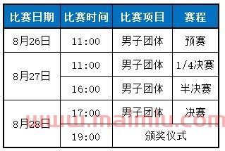 下午乒乓球赛程安排表格（下午乒乓球有直播吗）